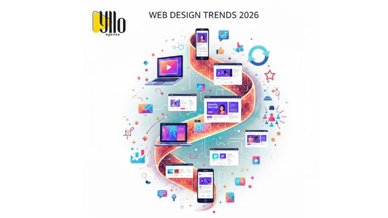 Minimalistic web design layout